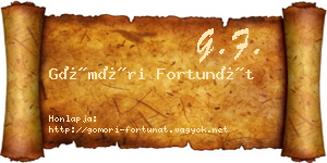 Gömöri Fortunát névjegykártya